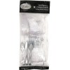Lillian 24-Count Plastic Combo Cutlery Bag Clear