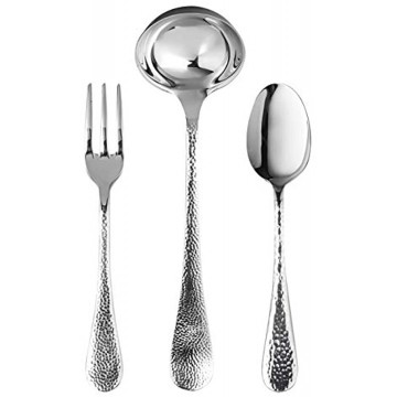 Mepra 3 Pcs Serving Set Epoque Stainless Steeel 3 Pieces Silver