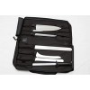 Mundial Professional 9 Hard Cover Bag Culinary Knife Roll 19.5 x 9.5 x 2.5 inches Black silver