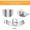 Niupiour Stainless Steel Finger Guards 4 Packs of Finger Protectors when Cutting Slicing Dicing Chopping Vegatables Kitchen Tool Knife Shields Guards Avoid Hurting