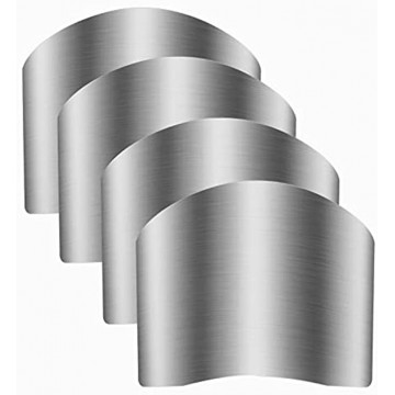 Niupiour Stainless Steel Finger Guards 4 Packs of Finger Protectors when Cutting Slicing Dicing Chopping Vegatables Kitchen Tool Knife Shields Guards Avoid Hurting