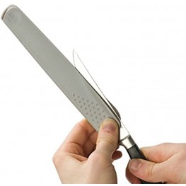 nosh Knife Guard Blade Protector with Saftey Edge and Grip Defender 1-Light Grey 5" to 7.5"