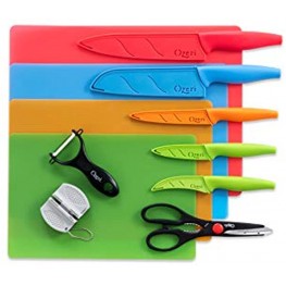Ozeri Elite Chef 17-Piece Stainless Steel Knife & Cutting Mat Set in Color