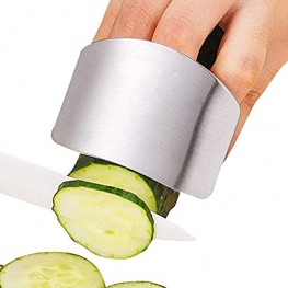 ReNext 2-PACK Stainless Steel Finger Guard for Slicing & Cutting Protector to Avoid Accidents when Chopping and Dicing Useful Kitchen Tool Gadget NEW STYLE