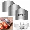 Stainless Steel Finger Guards 4 Pieces of Kitchen Finger Protectors Knife Guards for Cutting Dicing and Slicing Kitchen Tool Thumb Guards for Chopping