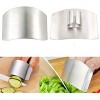 Zeltauto Finger Guard Slicing Cutting Protector 2.6 Inches Stainless Steel Finger Protector Cutting