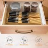 Bamboo Knife Block Drawer Holds Insert In Drawer Knife Organizer Storage 14 Knives Not Included kitchen counter