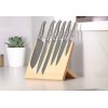 Beechwood Magnetic Knife Block knife storage Holder stand Knives organizer shelf rack with powerful magnetic Large Capacity Kitchen Cutlery Display Stand 10 inch x 8.5 inch