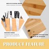 BoxedHome Bamboo Magnetic Knife Storage Cutlery Holder Stand Block Kitchen Tools