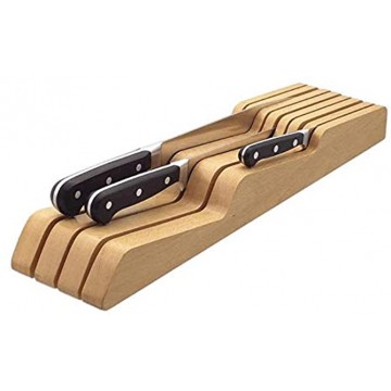 FEOOWV In Drawer Knife Organizer Kitchen Wooden Knives Block Holder Can Holds 9 Knives