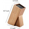 HomeEase Wood Universal Knife Block Storage Holder Organizer Easy to Clean Removable Plastic Rods