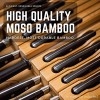 In-Drawer Bamboo Knife Block Holds 16 Knives Not Included Without Pointing Up PLUS a Slot for your Knife Sharpener! Noble Home & Chef Knife Organizer Made from Quality Moso Bamboo