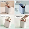 Kitchen Utensil Holder Knife Block with Drainboard Countertop Slot Organizer for Knives and Scissors Space Saver Tool Storage – PlasticColor Square Pink