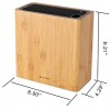 KITCHENDAO XL Bamboo Universal Knife Block with Slots for Scissors and Sharpening Rod Knife Holder For Safe Space Saver Knives Storage Unique Slot Design to Protect Blade Eco-friendly Bamboo