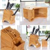 knife holder,Bamboo Knife Storage Block,kitchen knife holders without knives Hold Multiple Large Blade Knives Knife not includes knife holder 1pack yellow