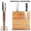Magnetic Knife Block CTSZOOM Wooden Magnetic Holder Rack Magnetic Stands with Double Sided Strong Enhanced Magnets Multifunctional Storage Knife Holder