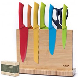 Magnetic Knife Block without Knives Pre-Assembled Double Sided Knife Storage Magnetic Kitchen Knife Holder Great as a Steak Knife Block Universal for Home Kitchen Counter Organization Knife Block