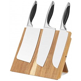 Magnetic Knife Block  Without Knives  Single Side Magnet Foldable Wood Magnetic Knives Holder Knife Storage Rack Kitchen Cutlery Block Board Space Saver Tool Metal Organizer Display Stand Knife Dock