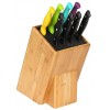 Mantello XL Universal Bamboo Wood Knife Block Storage Holder Organizer