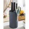 MDZF SWEET HOME Knife Holder for Safe Knife Storage Countertop Organizer Universal Knife Block with Scissor Hook without Knives Gray