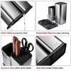 RedCall Universal Knife Block Without Knives,Modern Utensil Holder for Countertop,Stainless Steel Knife Holder for Kitchen Counter,Edge-Protecting Knife Storage,Multi-function Knife Organizer