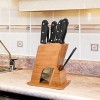 Universal Knife Block Multifunctional Bamboo Knife Holder Wooden Knife Stand Utensil Storage Rack Shelf Stand for Kitchen Home