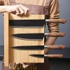 Wesureli Bamboo Magnetic Knife Holder,12 Inch Double-Sided Knives Block Kitchen Storage Cutlery Tool Holders Magnet Display Stand