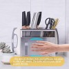ZHOHO TANT Knife Block Knife Holder Cutting Board Holder 4 in 1 Kitchen Storage Organizer Wall Mount for Kitchen Counter Universal Knife Block without Knives 304 Stainless Steel Silver