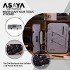 Asaya Chef Knife Backpack with 20 Pocket Knife Roll Bag Over 30 Pockets for Knives and Kitchen Utensils Stain Resistant Waxed Nylon Padded for Extra Protection Knives Not Included Grey