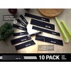 Chef Sac Knife Edge Guards | Universal Knife Cover & Professional Knife Protector | Durable BPA-Free ABS Plastic Knife Guards | Gentle Non-Scratch Felt Lining Chef Knife Sheath 10-Pack