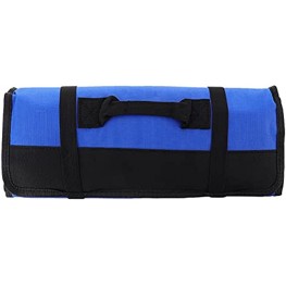 DOITOOL 1PCS Chef Knife Roll Bag for Chefs 22 Slots Portable Chef Knife Case Storage Roll Bag with Carry Handle Blue
