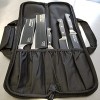 Ergo Chef Gear 5-Pocket Padded Chef's Knife Roll Bag Bifold Black