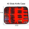 Knife Case Pocket Knife Display Case Chef Knife Bag 40 Slots Small Folding Knife Case Case Knife Sheath Case for Survival Pocket Knife Butterfly Outdoor Kitchen EDC Mini Knife