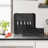 Knife Roll Chef's Knife Bag Portable Travel Knife Case Folding Knife Storage Case Small Knife Holder Carrier Organizer With 5 Slots Heavy Duty Oxford Knife Bag with Durable Handles