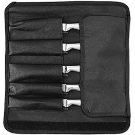 Knife Roll Chef's Knife Bag Portable Travel Knife Case Folding Knife Storage Case Small Knife Holder Carrier Organizer With 5 Slots Heavy Duty Oxford Knife Bag with Durable Handles