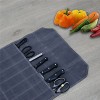 Knife Storage Bags and Rolls Waxed Canvas Chefs Knife Carrier Holder Cooking Knives and Utensils Wrap Bag 7 Pockets Portable Protector Case for Kitchen Tools Gray