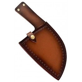 Leather Knife Sheath for Serbian Chef's Knife with Belt Loop Meat Cleaver Cover Butcher Chef Knife Protector