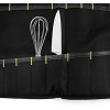 QWORK Canvas Chef Knife Roll Bag 10 Knives PLUS Slots for Culinary Tools Durable Knife Bag with an Adjustable Shoulder Strap Knives not Included