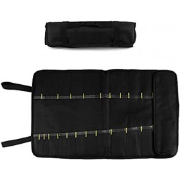 QWORK Canvas Chef Knife Roll Bag 10 Knives PLUS Slots for Culinary Tools Durable Knife Bag with an Adjustable Shoulder Strap Knives not Included