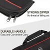 Wessleco Chef Knife Bag5 Slots Knife Case Nylon Kitchen Storage Knife Carrying Pouch Red