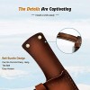 XYJ Knife Sheath for Butcher Kitchen Knife Meat Cleaver Leather Edge Guards for Wide Knife Camping Hunting Chef Knife Case Blade Protectors with Belt Loop Buckle Easy to Carry Out
