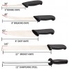 Z GRILLS bbq Knife set German X50CrMoV15 stainless steel Kitchen Knives for Culinary Tools-brisket knife boning knife chef knife ultra-fine cut sharpening steel Roll Bag + 5 knifes