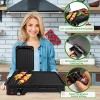 2-in-1 Panini Press Grill Gourmet Sandwich Maker & Griddle Nonstick Coating Temperature Control Oil Tray Countertop Removable Drip Tray 1500W NutriChef
