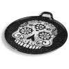Black Enamel Peltre Mexican Skull with flowers Design Griddle 28 cm 11.02 in designed by Mexican Artist Maritza Morillas…