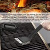 BUYGOO 4Pcs Grilling Accessories BBQ Grill Tools Set Griddle Cleaning Kit Reusable Griddle Cleaning Pad with Handle Barbecue Grill Brush and Scraper Grilling Kit for Smoker Camping Kitchen