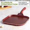 Ecolution Non-Stick Griddle Pan Dishwasher Safe Silicone Handle Specialty Cookware for Family Griddle-11 Inch Crimson Sunset