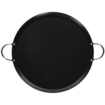 IMUSA USA 14 Nonstick Carbon Steel Small Round Comal with Metal Handles 13.5-Inch