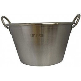 IMUSA USA L300-40506 25 Stainless Steel CAZO with Metal Handles 71 Quart Silver