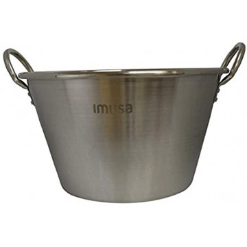 IMUSA USA L300-40506 25 Stainless Steel CAZO with Metal Handles 71 Quart Silver