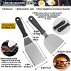 ROMANTICIST 11PC Griddle Accessories Kit with Carrying Bag Restaurant Grade Griddle Spatula Set for Flat Top Grill Hibachi Cooking The Very Best Grill Gift on Birthday Wedding